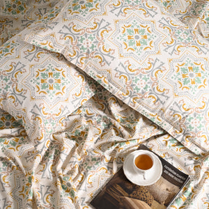 Fractalia King Size Cotton Bed Sheet Set