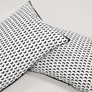 Monochrome Arc 200 TC Cotton Pillow Covers – Set of 2 | Clearance Sale