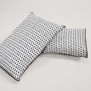 Monochrome Arc 200 TC Cotton Pillow Covers – Set of 2 | Clearance Sale