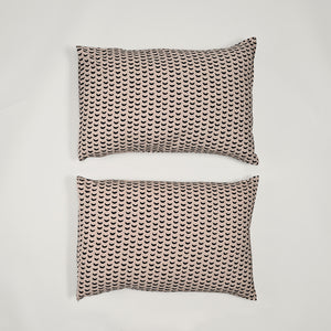 Monochrome Arc 200 TC Cotton Pillow Covers – Set of 2 | Clearance Sale