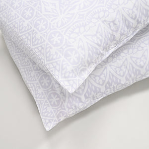 Ivory Mosaic 200 TC Cotton Pillow Covers – Set of 2 | Clearance Sale