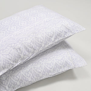 Ivory Mosaic 200 TC Cotton Pillow Covers – Set of 2 | Clearance Sale