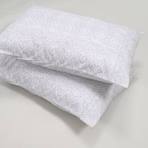 Ivory Mosaic 200 TC Cotton Pillow Covers – Set of 2 | Clearance Sale