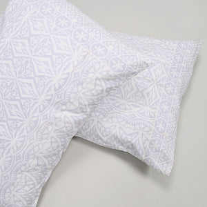 Ivory Mosaic 200 TC Cotton Pillow Covers – Set of 2 | Clearance Sale