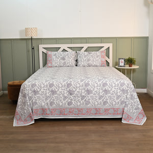 Ajrak Block Printed Bed Sheet set