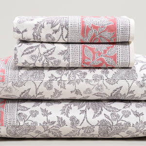 Ajrak Block Printed Bed Sheet set