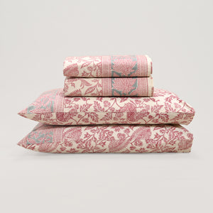 Ajrak Block Printed Bed Sheet set