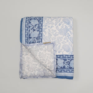 Ajrak Block Printed Reversible Quilt