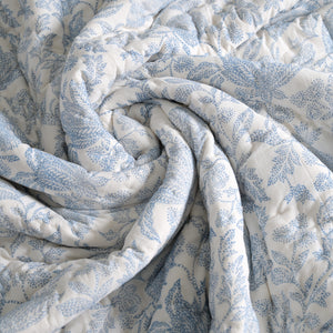 Ajrak Block Printed Reversible Quilt