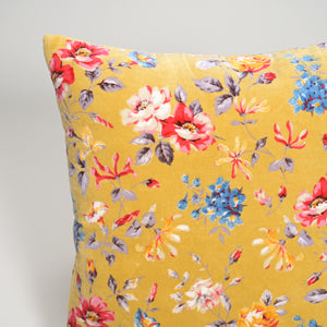 Sunny Blossom Velvet Elegance Cushion Cover