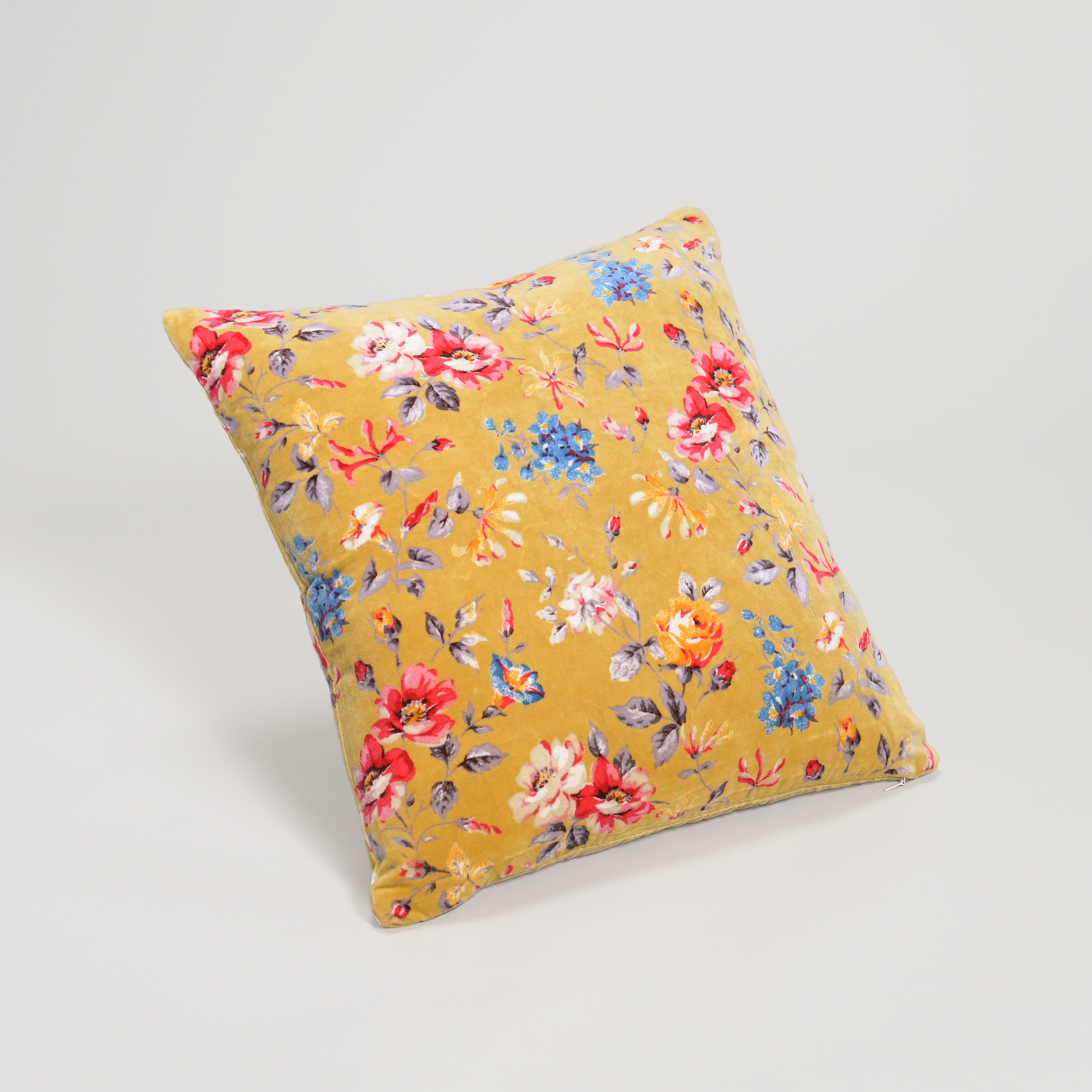 Sunny Blossom Velvet Elegance Cushion Cover