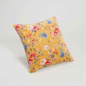 Sunny Blossom Velvet Elegance Cushion Cover