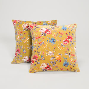 Sunny Blossom Velvet Elegance Cushion Cover