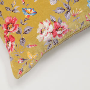 Sunny Blossom Velvet Elegance Cushion Cover