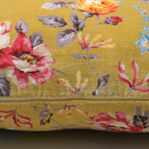 Sunny Blossom Velvet Elegance Cushion Cover