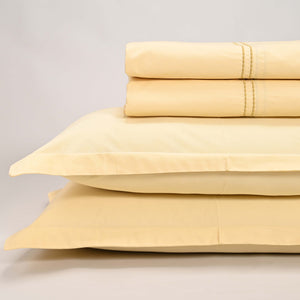 Regal Embroidered 300 TC Luxury Cotton Sheets - Premium Embroidered Bedding Set for Comfort & Style