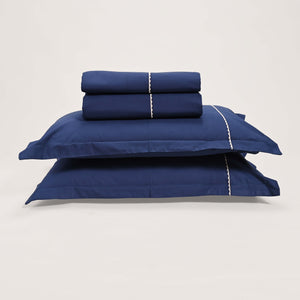 Regal Embroidered 300 TC Luxury Cotton Sheets - Premium Embroidered Bedding Set for Comfort & Style