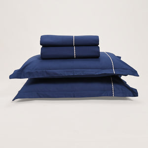 Sapphire – 300 TC Percale Embroidered Bed Sheet Set