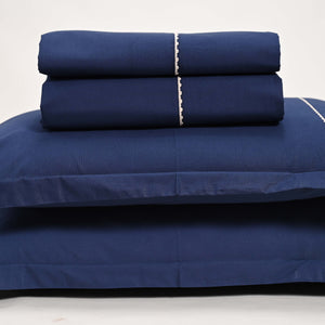 Regal Embroidered 300 TC Luxury Cotton Sheets - Premium Embroidered Bedding Set for Comfort & Style