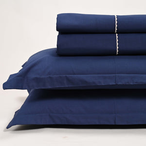 Regal Embroidered 300 TC Luxury Cotton Sheets - Premium Embroidered Bedding Set for Comfort & Style