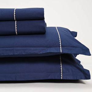 Regal Embroidered 300 TC Luxury Cotton Sheets - Premium Embroidered Bedding Set for Comfort & Style
