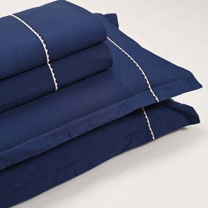 Regal Embroidered 300 TC Luxury Cotton Sheets - Premium Embroidered Bedding Set for Comfort & Style