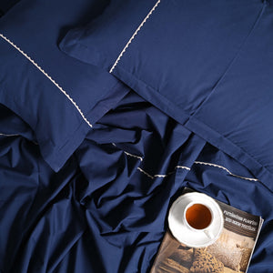 Regal Embroidered 300 TC Luxury Cotton Sheets - Premium Embroidered Bedding Set for Comfort & Style