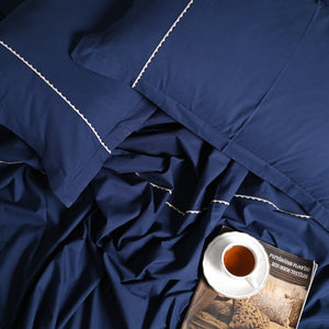 Sapphire – 300 TC Percale Embroidered Bed Sheet Set