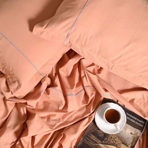 Regal Embroidered 300 TC Luxury Cotton Sheets - Premium Embroidered Bedding Set for Comfort & Style