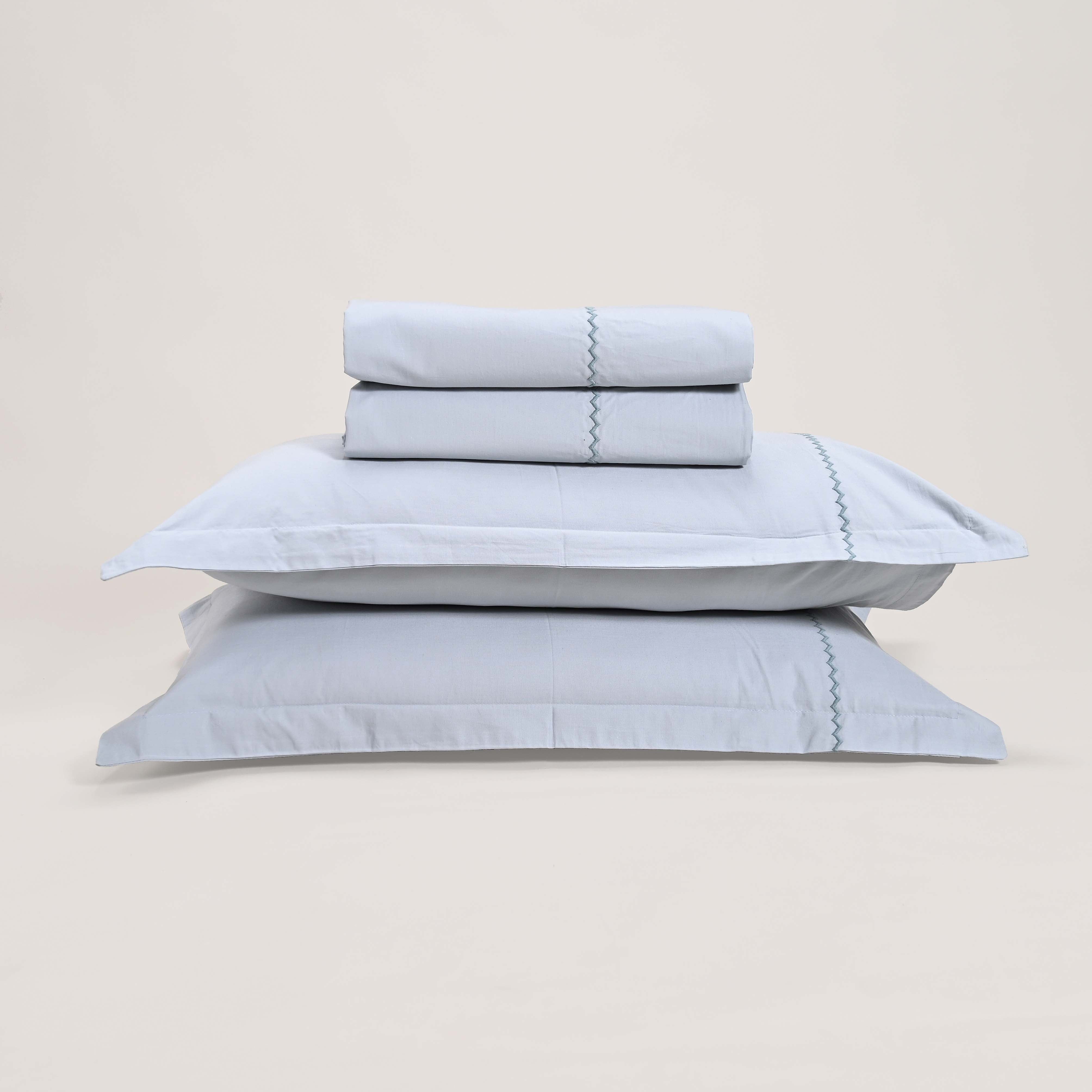 Regal Embroidered 300 TC Luxury Cotton Sheets - Premium Embroidered Bedding Set for Comfort & Style