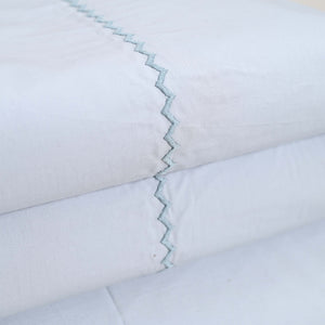 Regal Embroidered 300 TC Luxury Cotton Sheets - Premium Embroidered Bedding Set for Comfort & Style