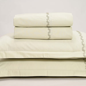 Regal Embroidered 300 TC Luxury Cotton Sheets - Premium Embroidered Bedding Set for Comfort & Style