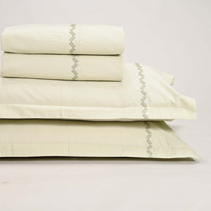 Regal Embroidered 300 TC Luxury Cotton Sheets - Premium Embroidered Bedding Set for Comfort & Style