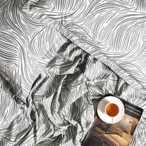 Regal Tidal Harmony 300 TC Luxury Cotton Sheets – Premium Printed Bedding Set