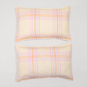 Linen Edge Blush Pillowcase, Set of 2