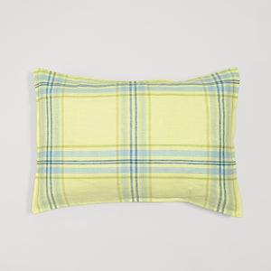 Linen Edge Lime Pillowcase, Set of 2