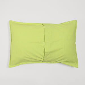 Linen Edge Lime Pillowcase, Set of 2