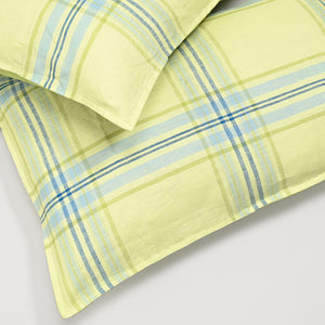 Linen Edge Lime Pillowcase, Set of 2