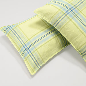 Linen Edge Lime Pillowcase, Set of 2