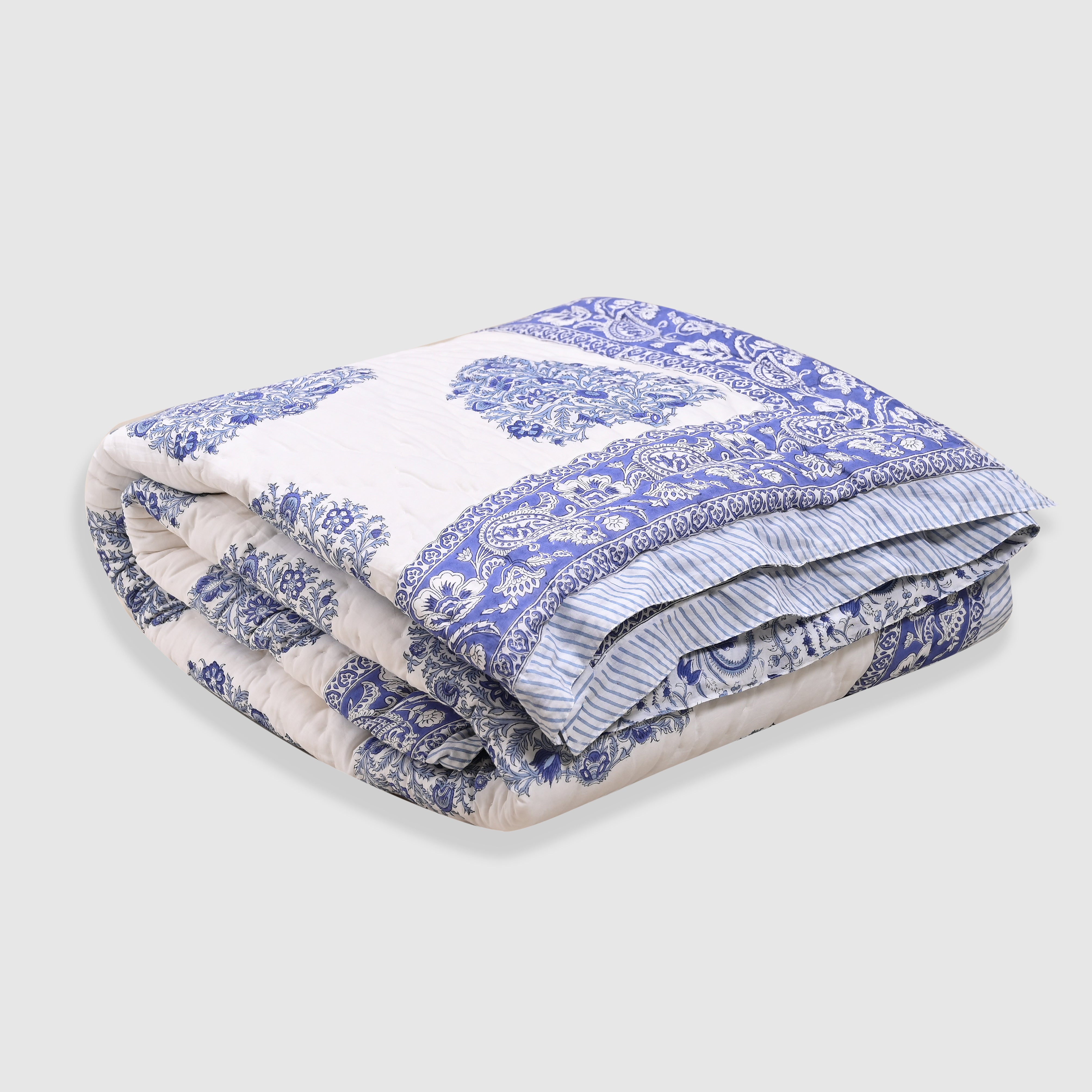 Rajmudra Premium Hand Made Jaipur Reversible Quilt