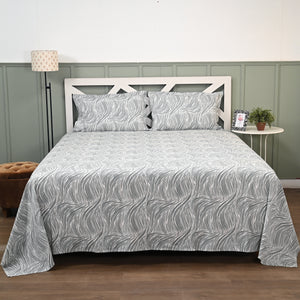 Regal Tidal Harmony 300 TC Luxury Cotton Sheets – Premium Printed Bedding Set