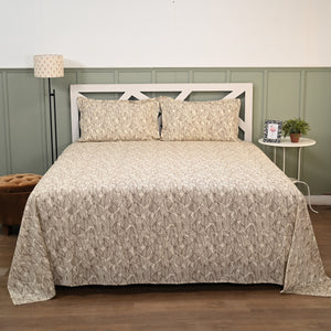 Regal Urban Leaf 300 TC Luxury Cotton Sheets – Premium Printed Bedding Set