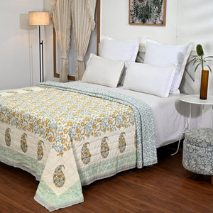 Sadabahaar – Premium Jaipuri Hand Block Printed Quilt