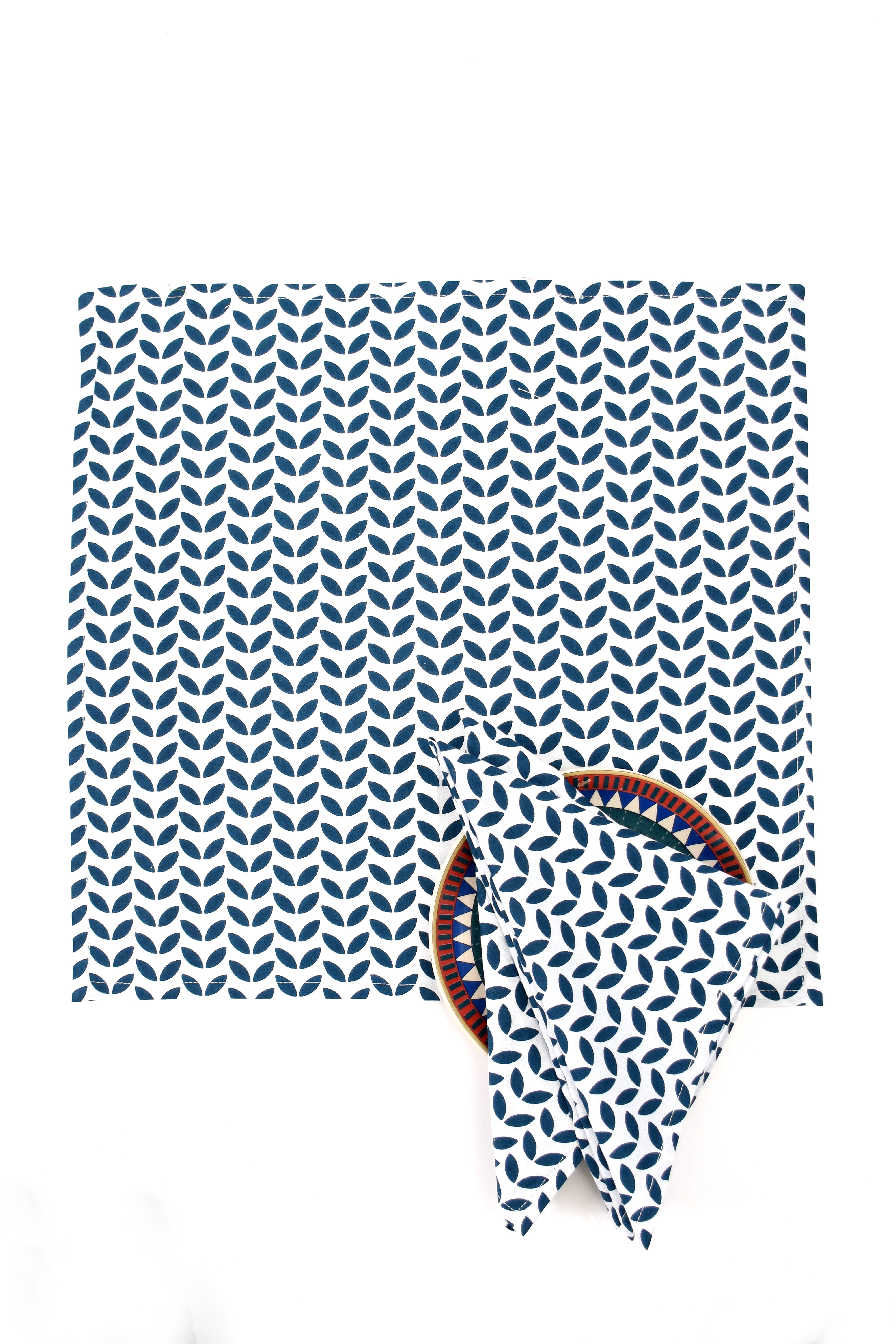 Geometric Leaves Napkin 6 Pc Set