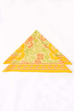 Linen Flower Napkin 6 Pc Set