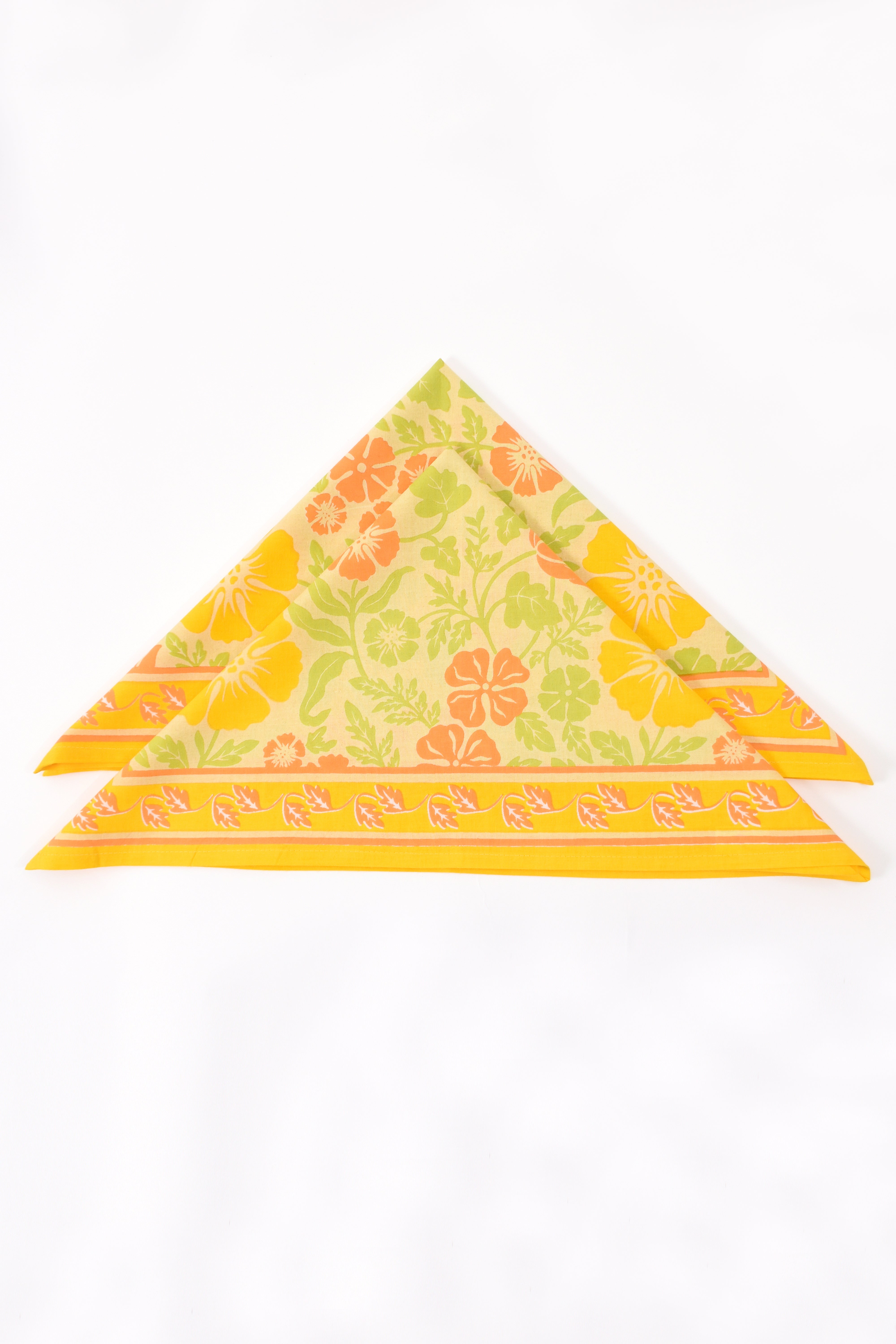 Linen Flower Napkin 6 Pc Set