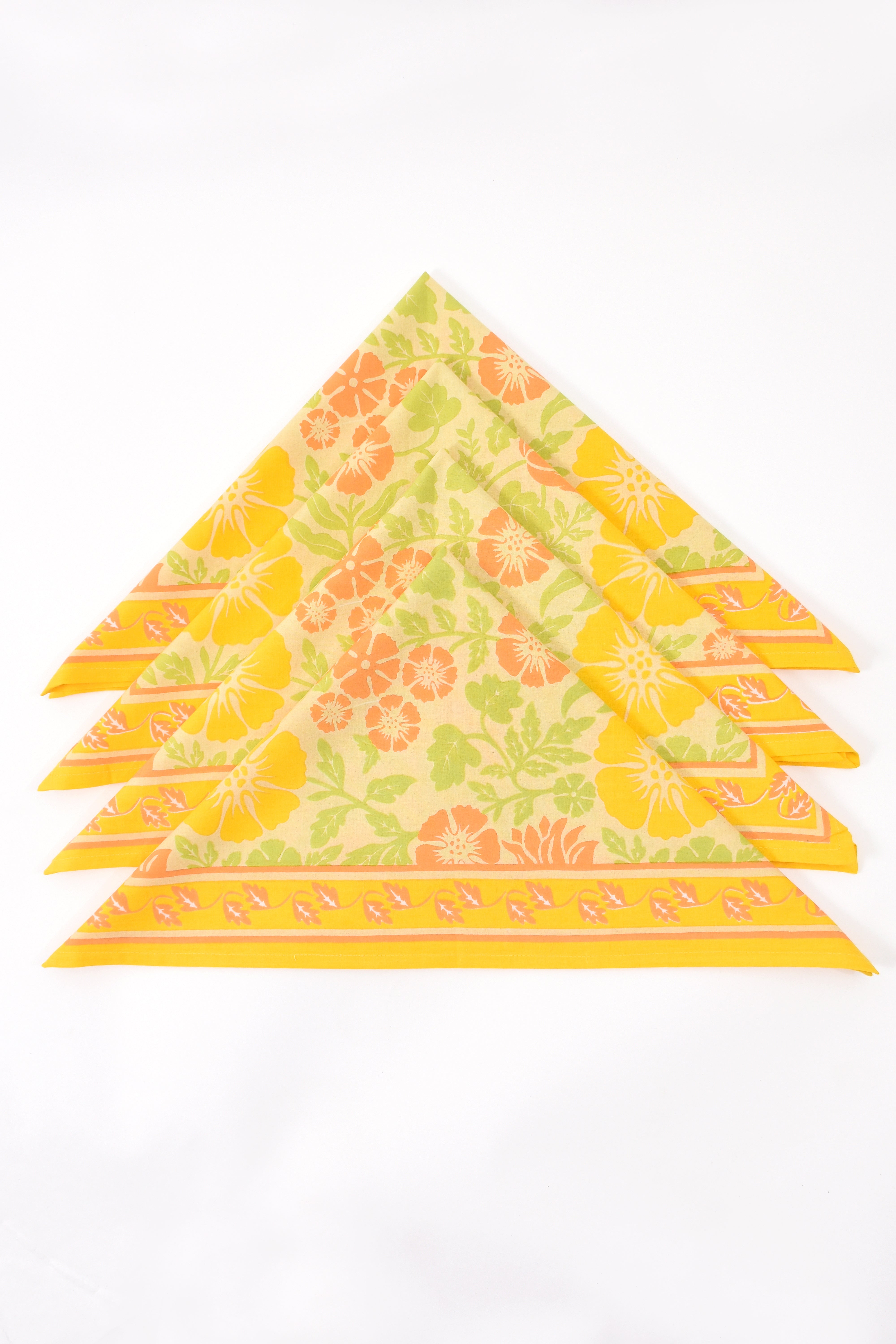 Linen Flower Napkin 6 Pc Set