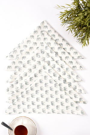 Elephant Napkin 6 Pc Set