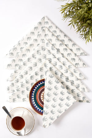 Elephant Napkin 6 Pc Set