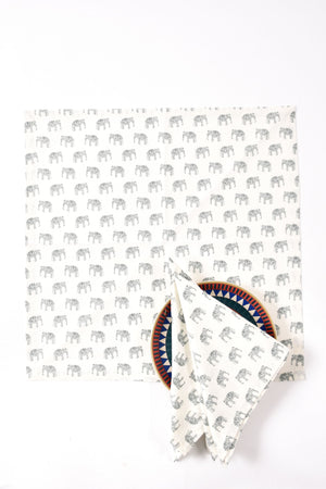 Elephant Napkin 6 Pc Set